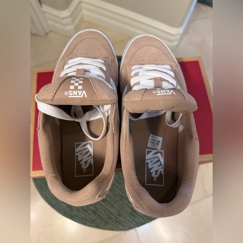 Vans Caldrone Taupe Suede Mesh Deep Sneakers Women’s Size 9 NWT w/ Box - Picture 4 of 8
